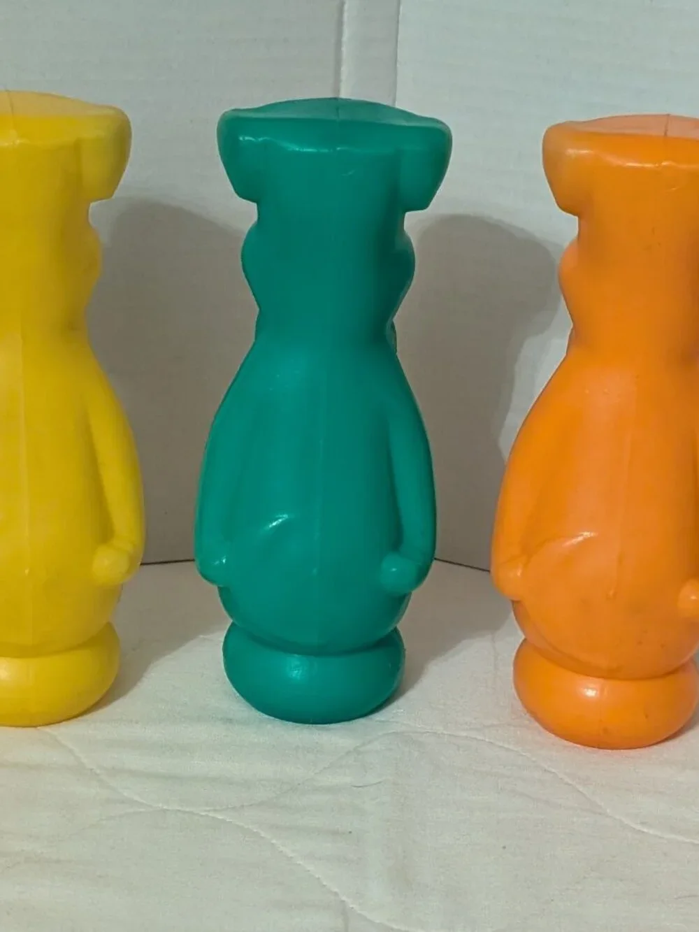 Vintage 1960's Hanna-Barbera Blow Mold Yogi Bear/Huckleberry Hound Bowling Pins